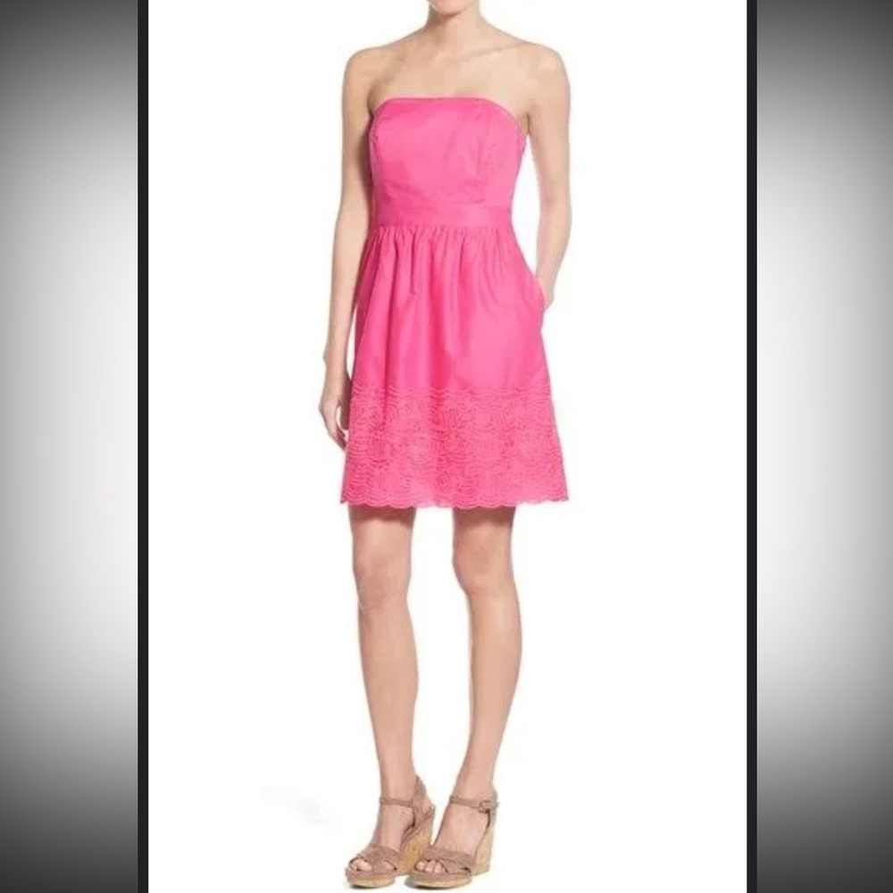 Vineyard Vines Strapless Pink Dress